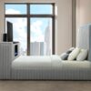 B842 - Rosalie Grey QUEEN HEADBOARD W/LED (GREY)