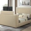 B843 - Rosalie Beige QUEEN HEADBOARD W/LED (Beige)