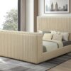 B843 - Rosalie Beige QUEEN HEADBOARD W/LED (Beige)