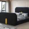 B845 - Evalyn Black QUEEN HEADBOARD W/LED (Black)