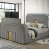B847 - Evalyn Grey QUEEN HEADBOARD W/LED (GREY)