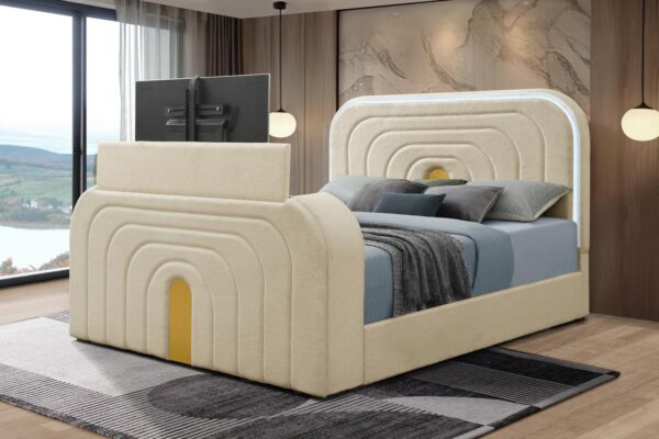 B848 - Evalyn Beige QUEEN HEADBOARD W/LED (Beige)