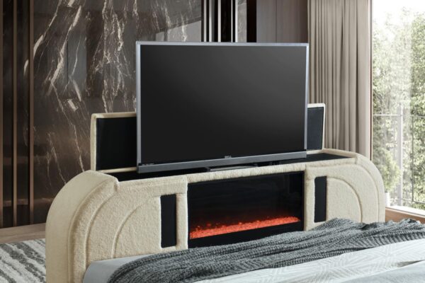 B848 - Evalyn Beige QUEEN HEADBOARD W/LED (Beige)