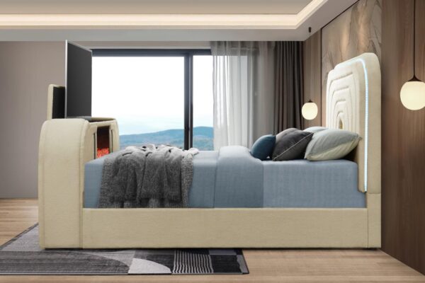 B848 - Evalyn Beige QUEEN HEADBOARD W/LED (Beige)