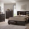 BR220 -  JENA (1/3) Queen Headboard/Footboard, (2/3) Queen/King Side Rails, (3/3) Queen Bed Drawers