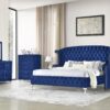BR3700 -  Dana Blue (3/3) Queen Footboard & Side Rails