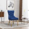 CK213 Blue Velvet Chair W/ Gold Steel Legs