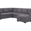 L100 - Larry Grey 3PC Grey Sectional W/ Pull Out Sleeper