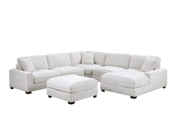 L120 - Violet Beige Armless Chair Beige