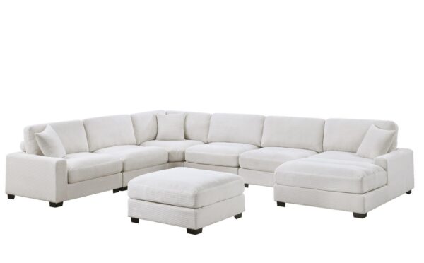 L120 - Violet Beige Armless Chair Beige