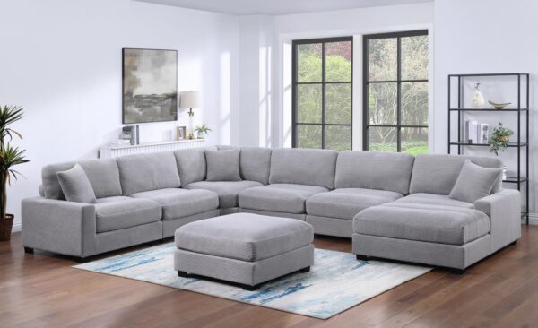 L122 - Violet Gray Armless Chair Grey