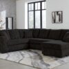 L183 - Tate Black 3PC Black Sectional