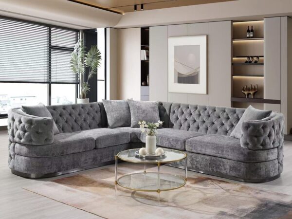 L322 - JAVA Grey 3PC Grey Sectional
