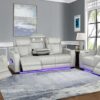 L401 - Polax Grey Power Recliner W/ PWR Headrest