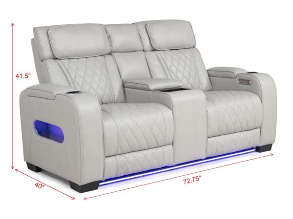 L401 - Polax Grey Power Recliner W/ PWR Headrest
