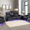 L403 - Polax Black 2PC (Power Sofa & Loveseat)