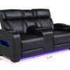 L403 - Polax Black 2PC (Power Sofa & Loveseat)