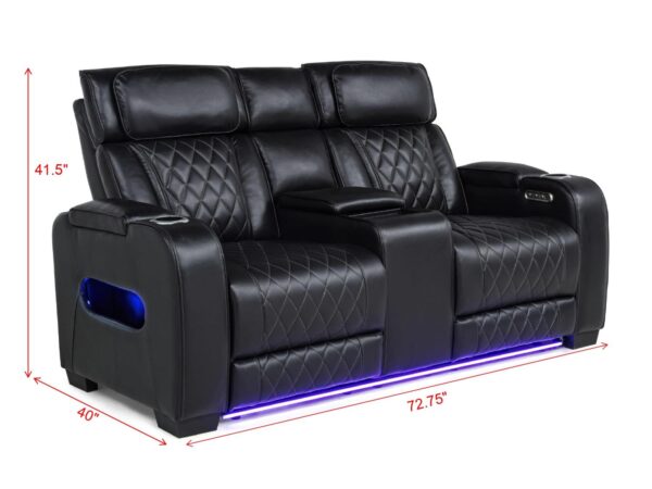 L403 - Polax Black 2PC (Power Sofa & Loveseat)