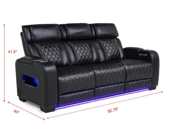 L403 - Polax Black 2PC (Power Sofa & Loveseat)