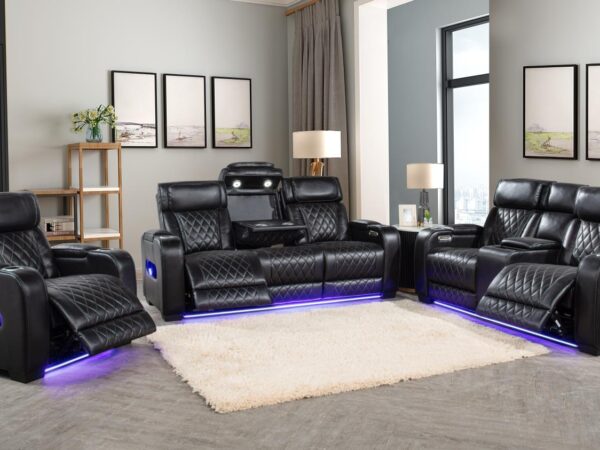 L403 - Polax Black Power Recliner W/ PWR Headrest