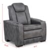L407 - Janet Grey Power Recliner W/ PWR Headrest