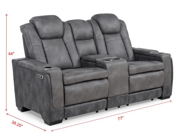 L407 - Janet Grey Power Recliner W/ PWR Headrest