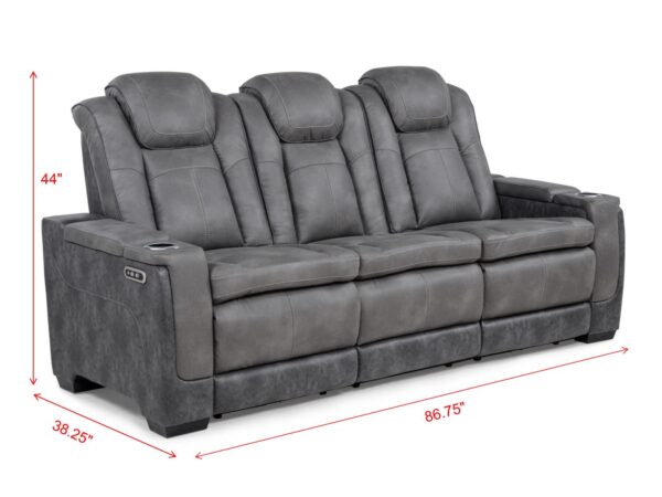 L407 - Janet Grey Power Recliner W/ PWR Headrest