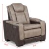 L408 - Janet Brown Power Recliner W/ PWR Headrest