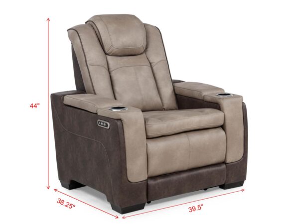 L408 - Janet Brown Power Recliner W/ PWR Headrest
