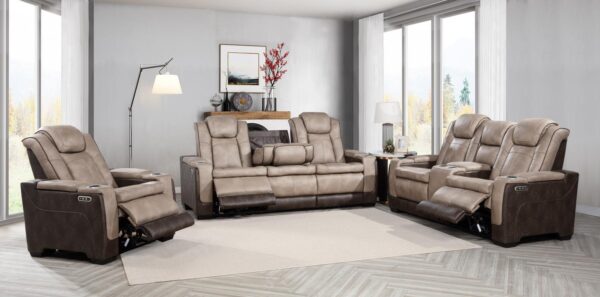 L408 - Janet Brown Power Recliner W/ PWR Headrest