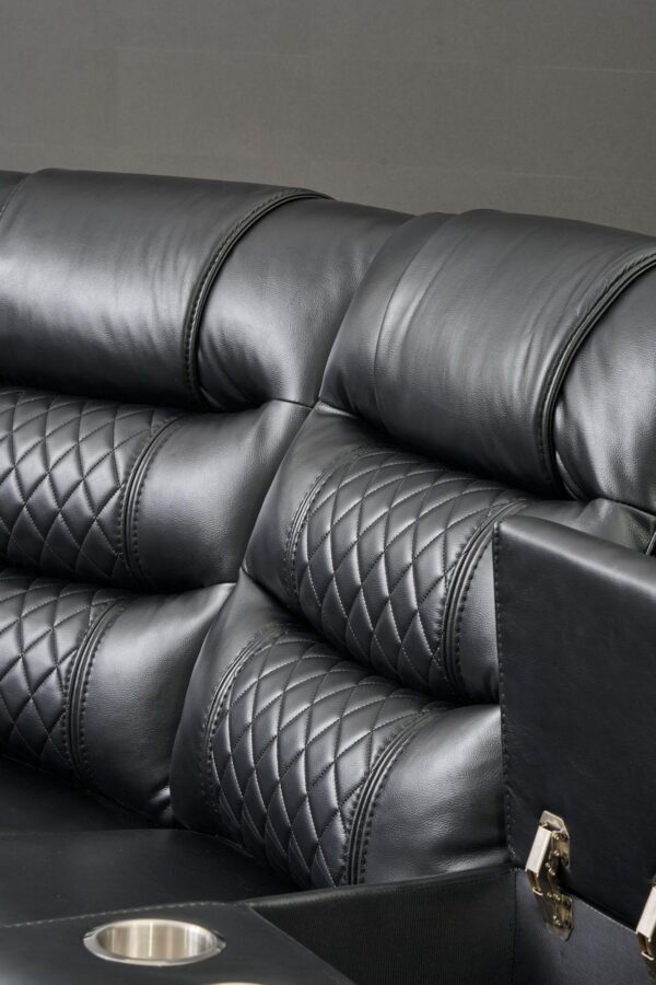 L450 - Victor ( Black ) 3 PC Reclining Black Sectional