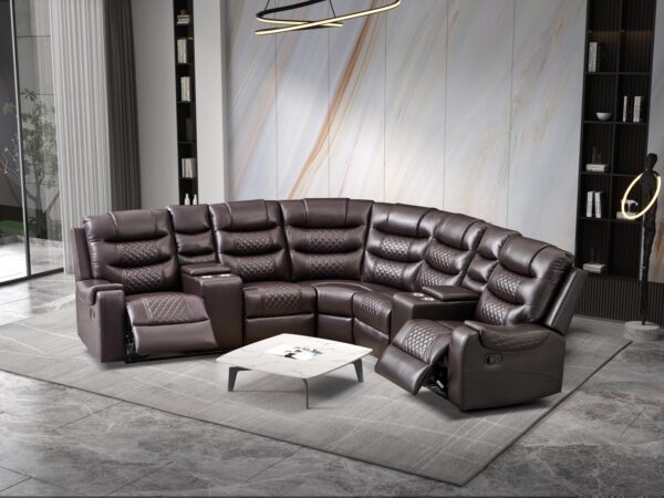 L451 - Victor ( Brown ) 3 PC Reclining Brown Sectional