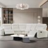 L461 - Cruz ( White ) LAF Rec Loveseat W/ Drop Down Table