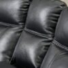 L466 - Jay (Black) RAF PWR Rec Loveseat W/ Console, LED