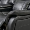 L466 - Jay (Black) RAF PWR Rec Loveseat W/ Console, LED