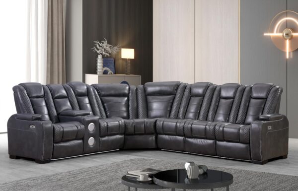 L468 - Zachary Gray 3PC Power Sectional