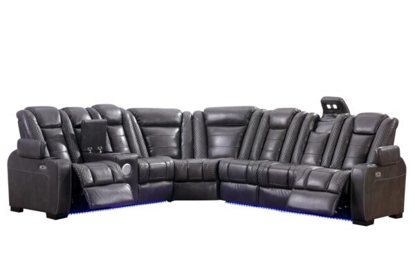 L468 - Zachary Gray 3PC Power Sectional