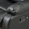 L470 - Sergio ( Black ) LAF Rec Loveseat W/ Console,Speaker,LED