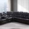 L472 - Braden Black 3PC Power Black Sectional