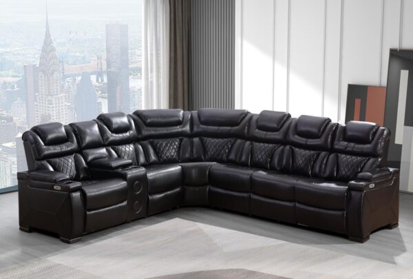 L472 - Braden Black 3PC Power Black Sectional
