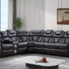 L473 - Braden Grey POWER RAF SOFA W/Power Headrest (Grey)