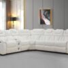 L474 - Braden White POWER RAF SOFA W/Power Headrest (White)