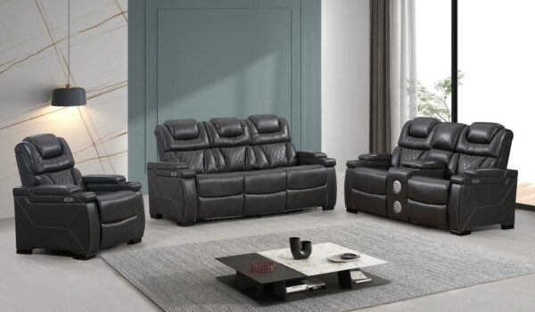 L491 - Braden Grey 2PC (Power Sofa & Loveseat)