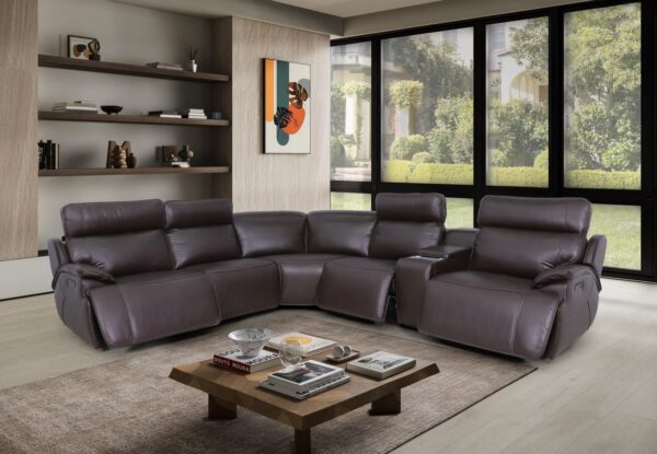 L497 - Marco Brown Power Armless Chair
