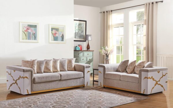 L615 - Benjamin Beige (Closeout) 2 PC ( Sofa & Loveseat )