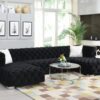L705 - Quinn Black ARMLESS LOVESEAT