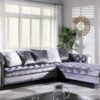 L720 - Kylie Grey Velvet Right Chaise