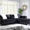 L721 - Kylie Black Velvet Right Chaise
