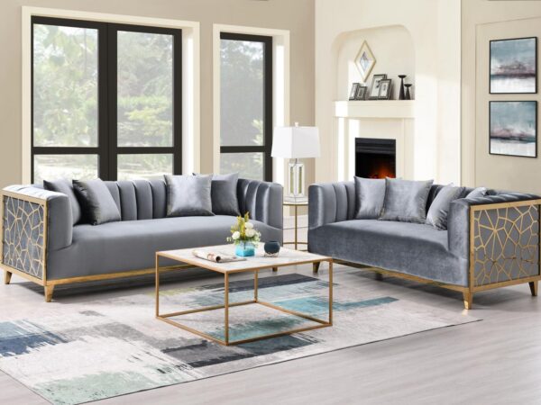 L800 - Versa ( Grey ) 2 PC ( Sofa & Loveseat )