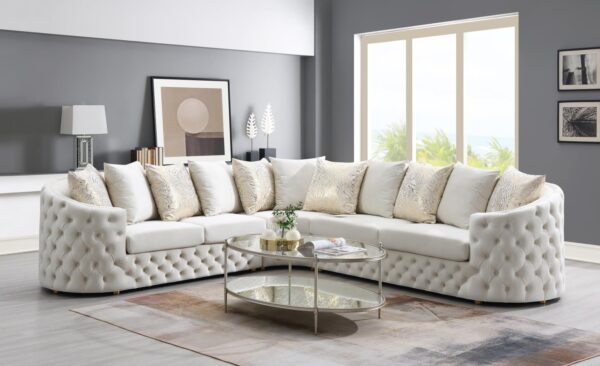 L825 - Nyra Cream LAF SOFA
